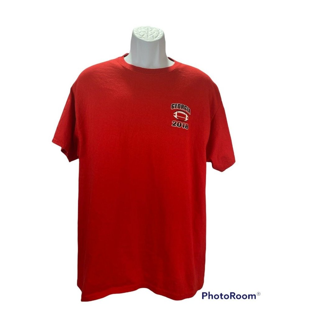 hanes mens L t shirt 2018 georgia bulldogs schedule graphic print